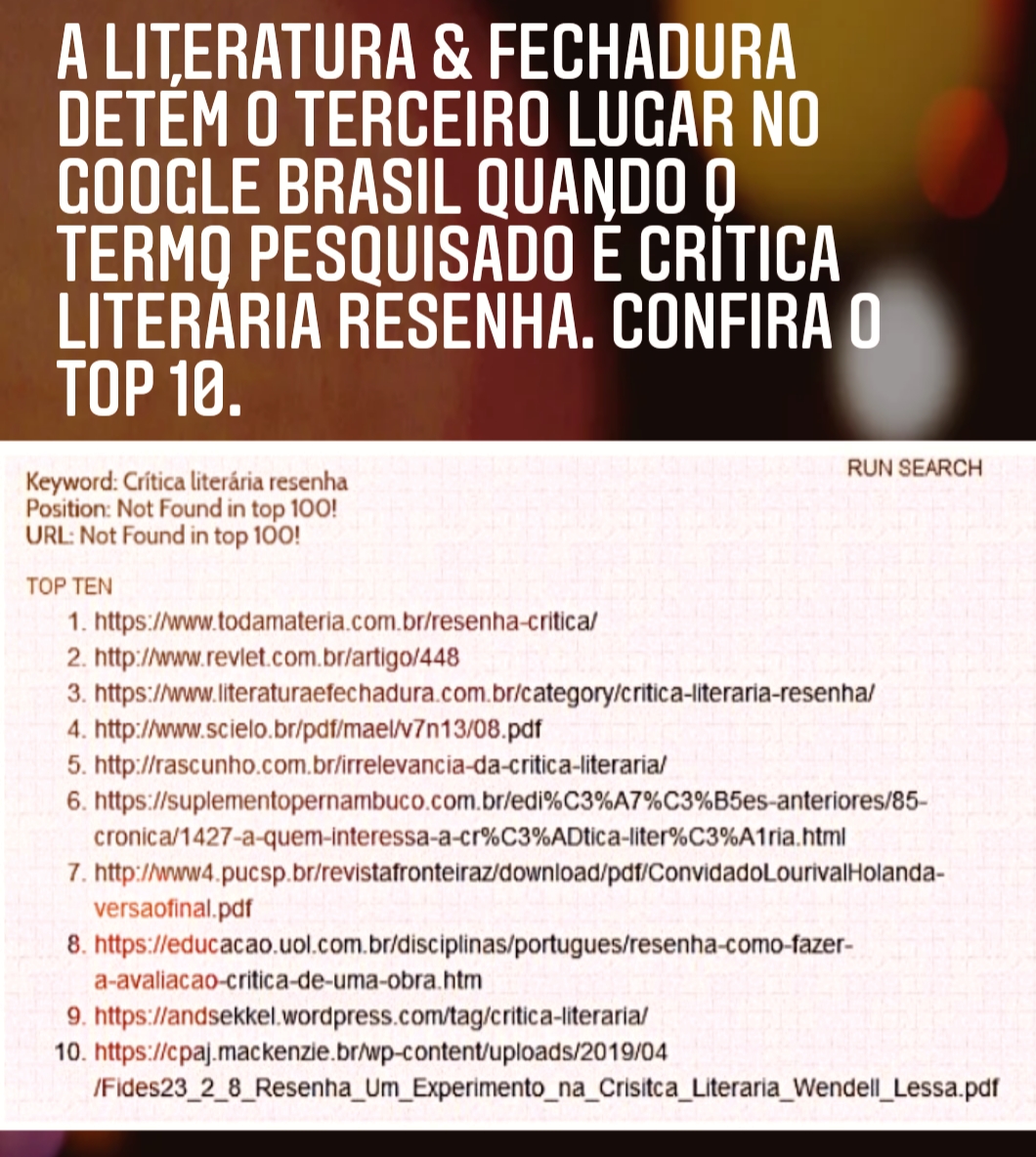 20200709 115637 - A revista Literatura & Fechadura ocupa o terceiro lugar no Google Brasil